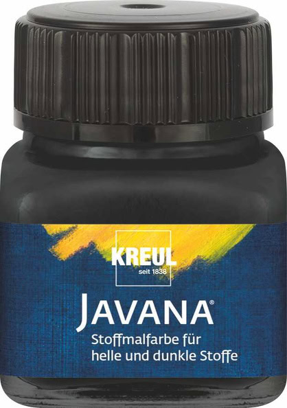 Stoffmalfarbe für helle und dunkle Stoffe Schwarz Gl. 20ml