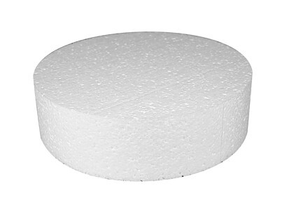Styropor Scheibe 25x7cm geschrumpft