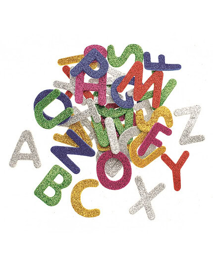 Moosgummi Buchstaben (52St.) - Glitzer