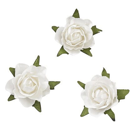 Streu-Rosen ca. 20 mm, weiss, Box, 20 St.