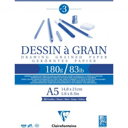 Dessin à Grain A5 180g 30 Blatt