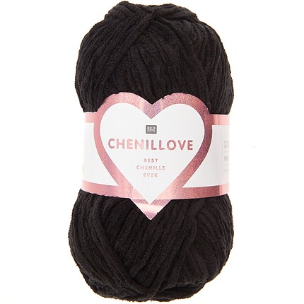 Chenillove 100g schwarz