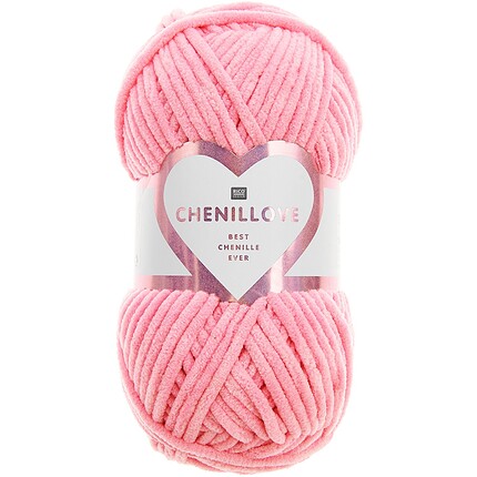 Rico Design Chenillove Samtknäuel, 100g Pink