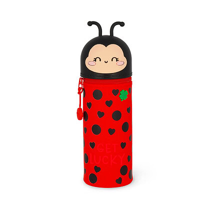 Legami 2 in 1 Kawaii Federmäppchen aus Silikon, Ladybug