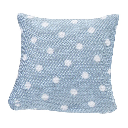 Kissen 2,8x2,8cm Btl. 2St. Grau m. wei&szlig;en Punkten