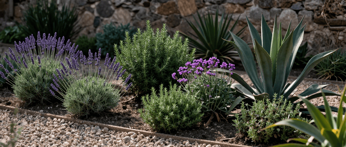 Jardin méditerranéen plantes drought