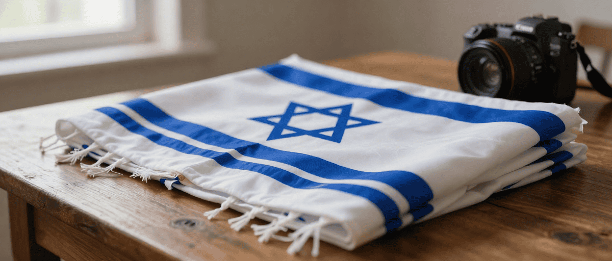 tallit et drapeau israélien