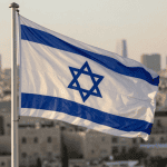 drapeau israelien au soleil