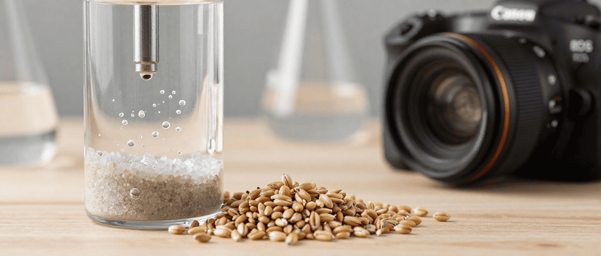 Grains d'orge et filtration eau