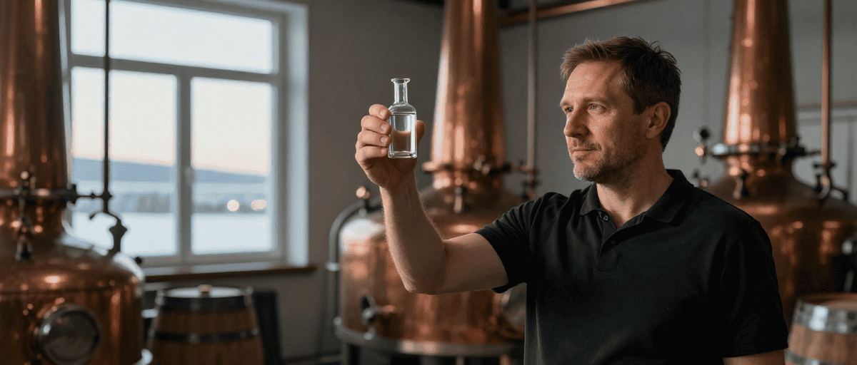 Maître distillateur et spiritueux clair