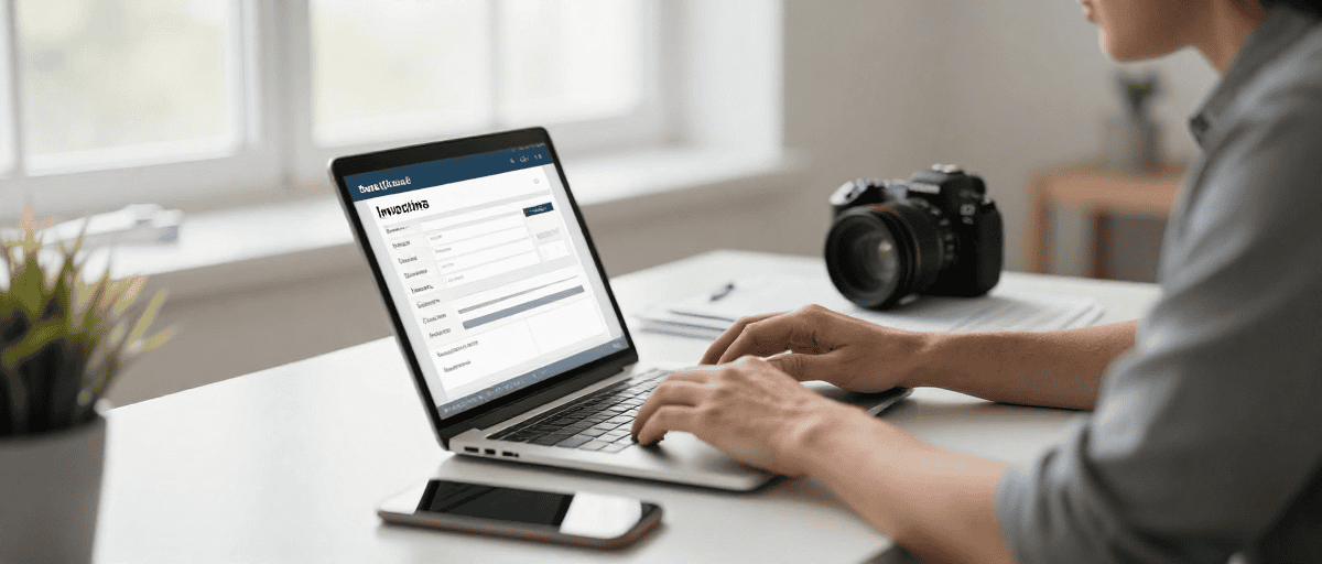 Freelancer utilisant plateforme facturation