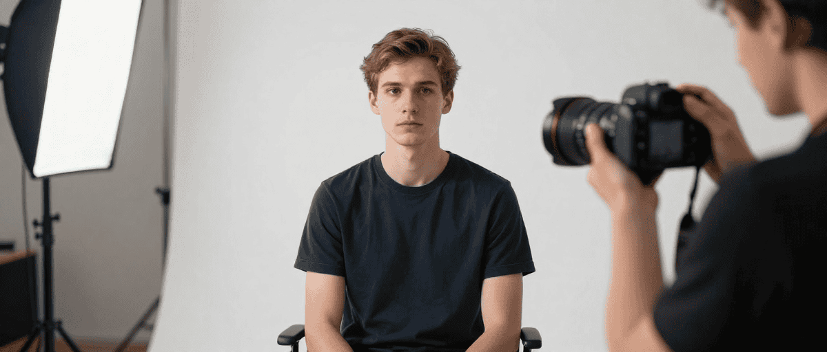 Jeune homme pour photo passeport