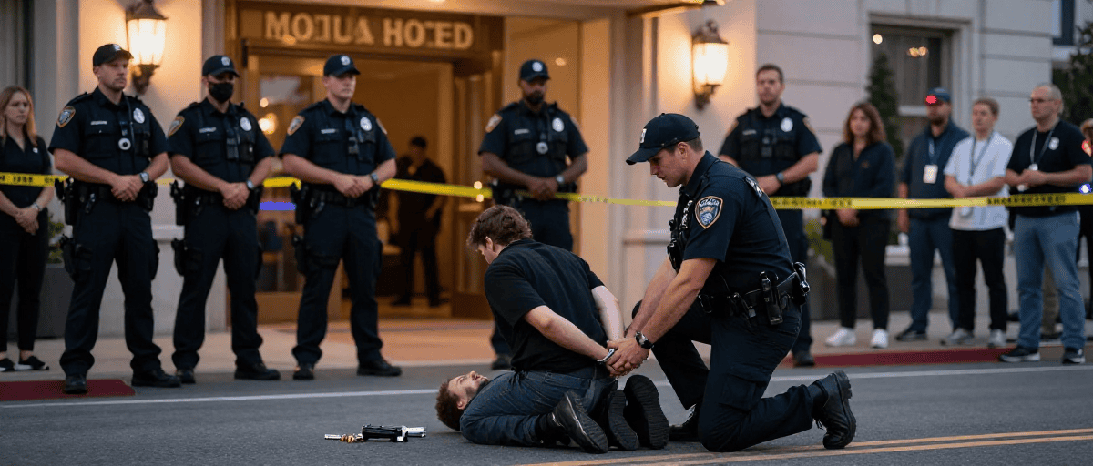 Arrestation suspect hôtel