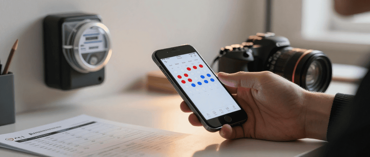 Calendrier Tempo EDF sur smartphone