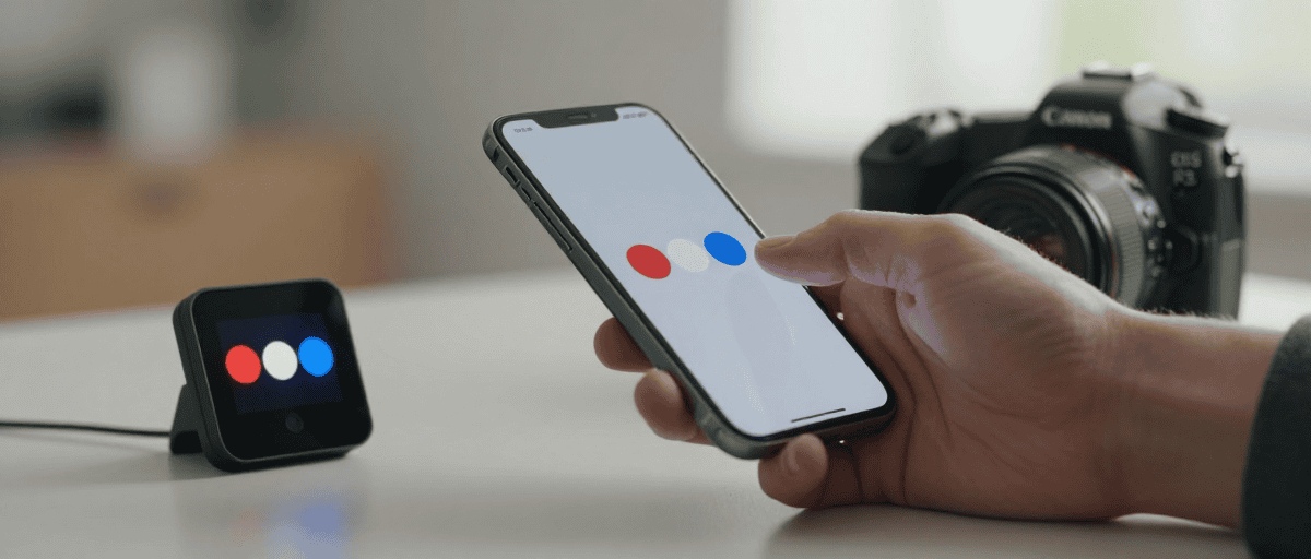Smartphone affichant les couleurs Tempo