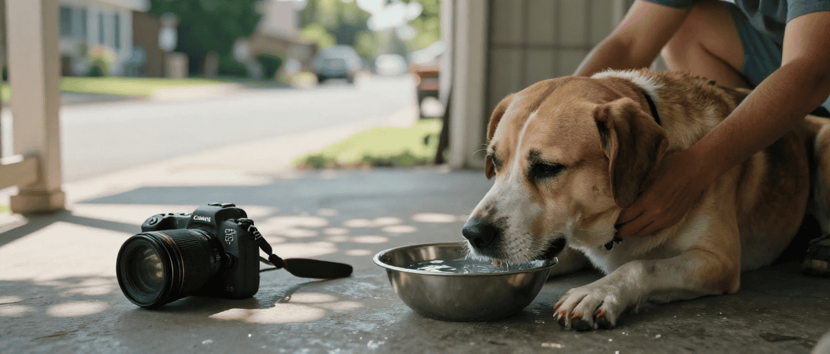 Chien soigné chaleur