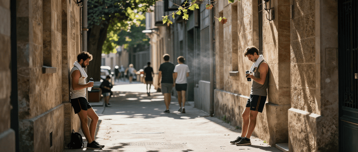 Joggeur à l'ombre Presqu'île