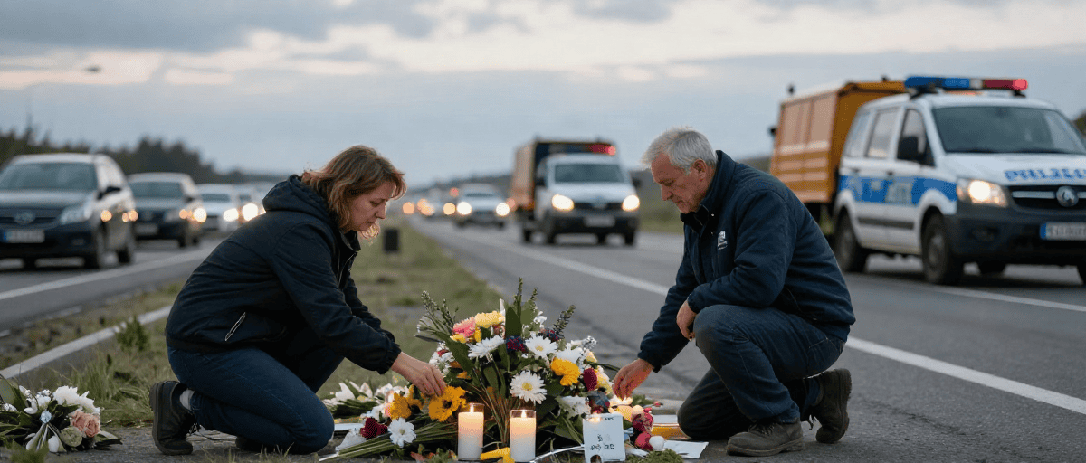 Mémorial routier et ambiance locale