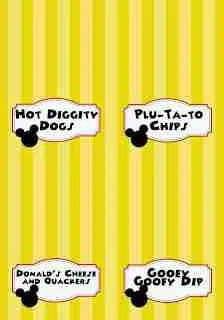 Mickey Mouse Clubhouse Party Free Printables (Food Labels)