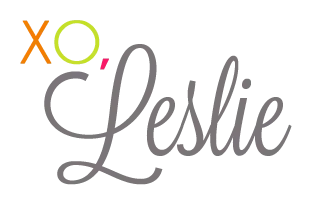 xo, Leslie; signature for end of the blog post.