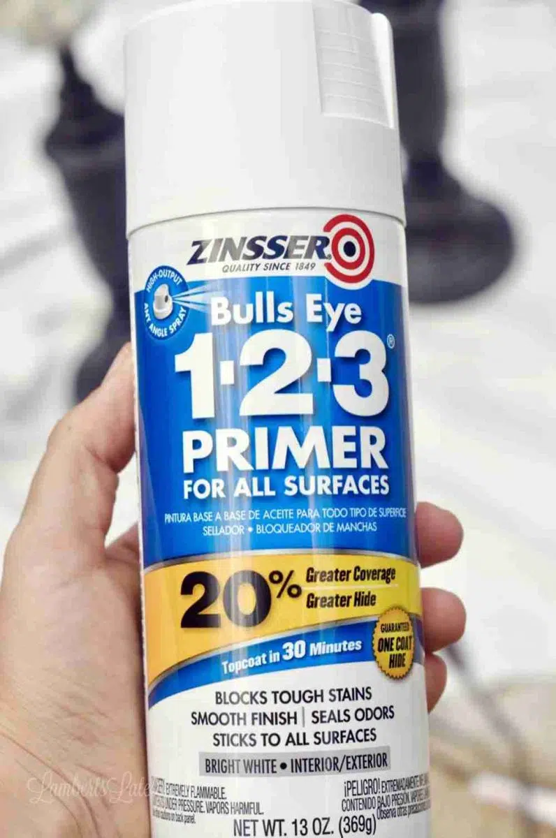 can of primer spray paint.