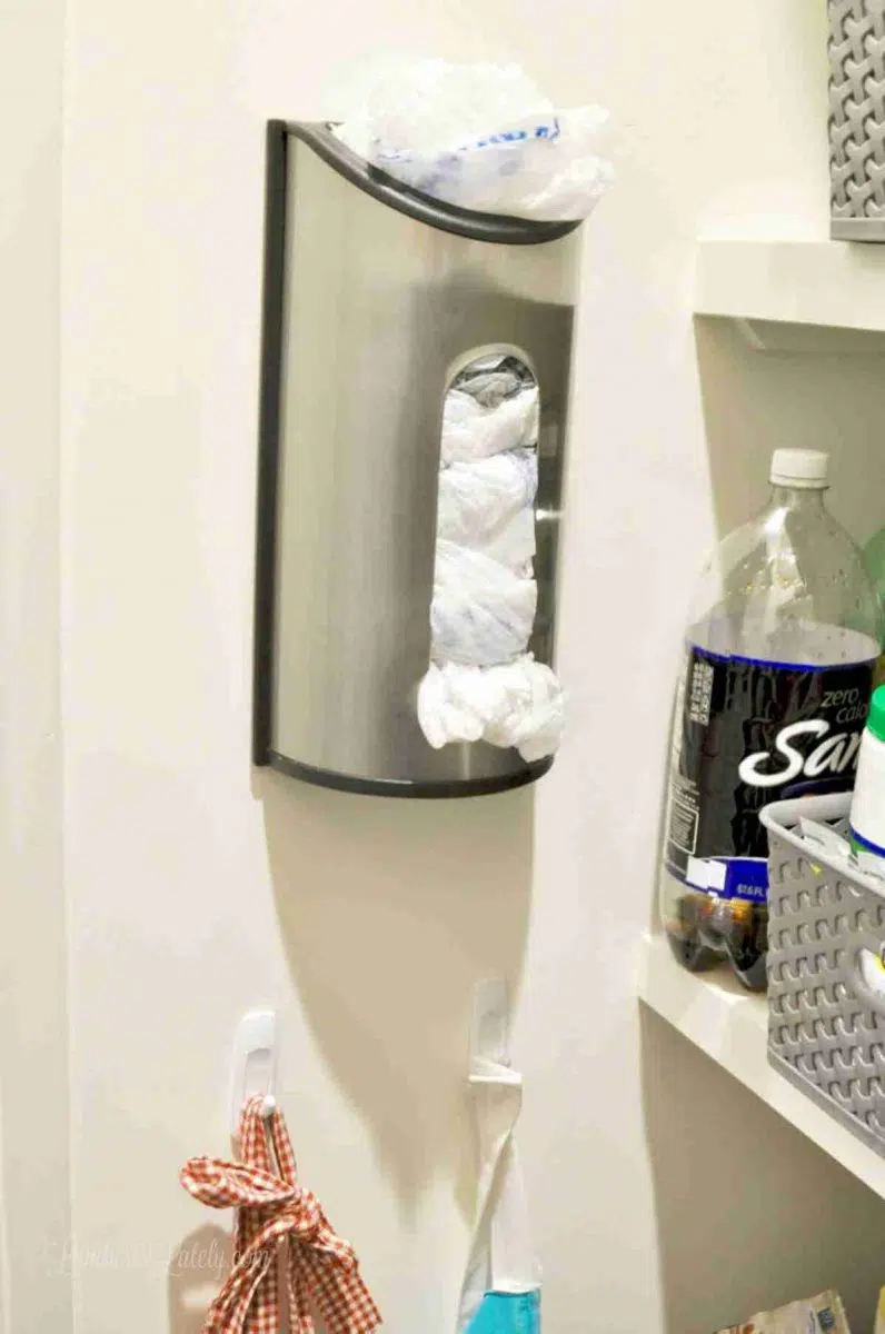 plastic bag holder.