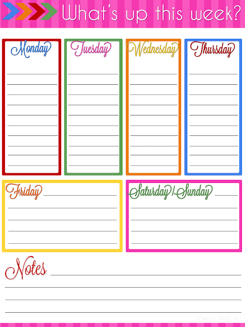 UPN Add-On: Weekly Planner Printable