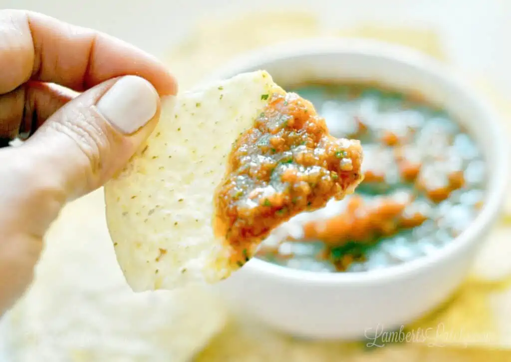 salsa on a chip.