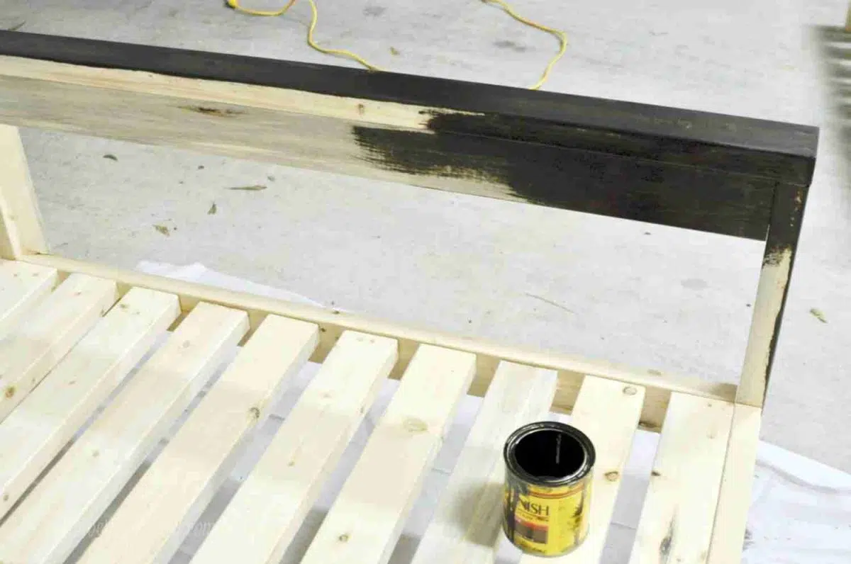 staining the sectional.