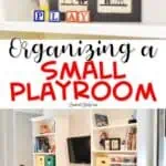 organizing a small playroom.