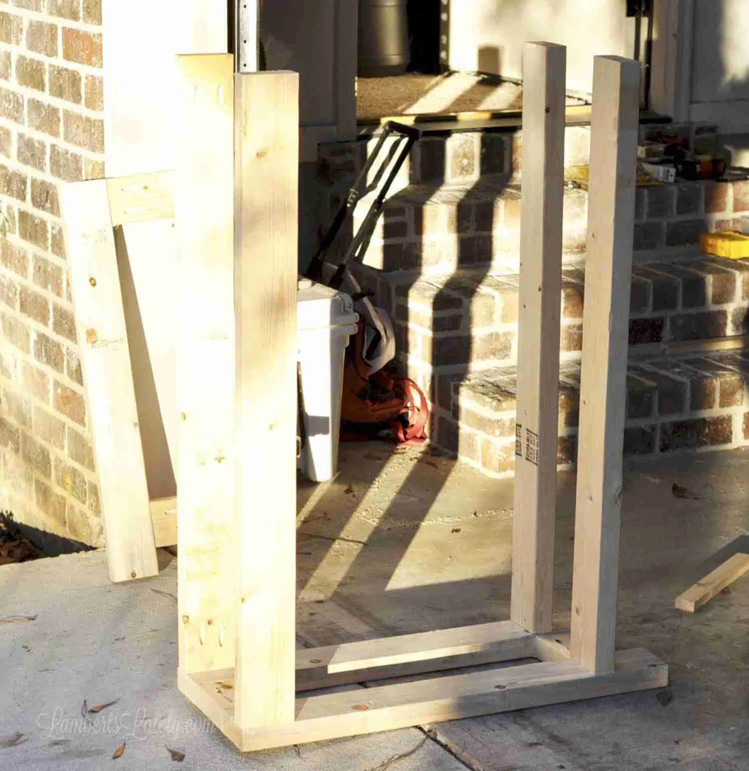 table being assembled.