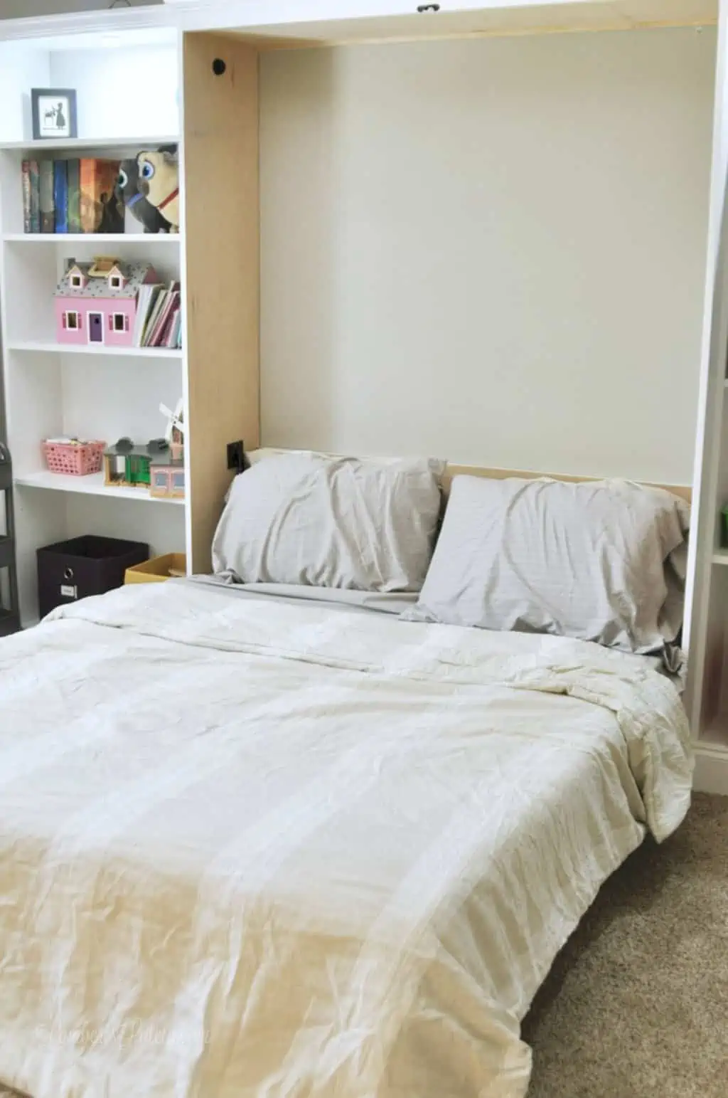 folded out murphy bed.