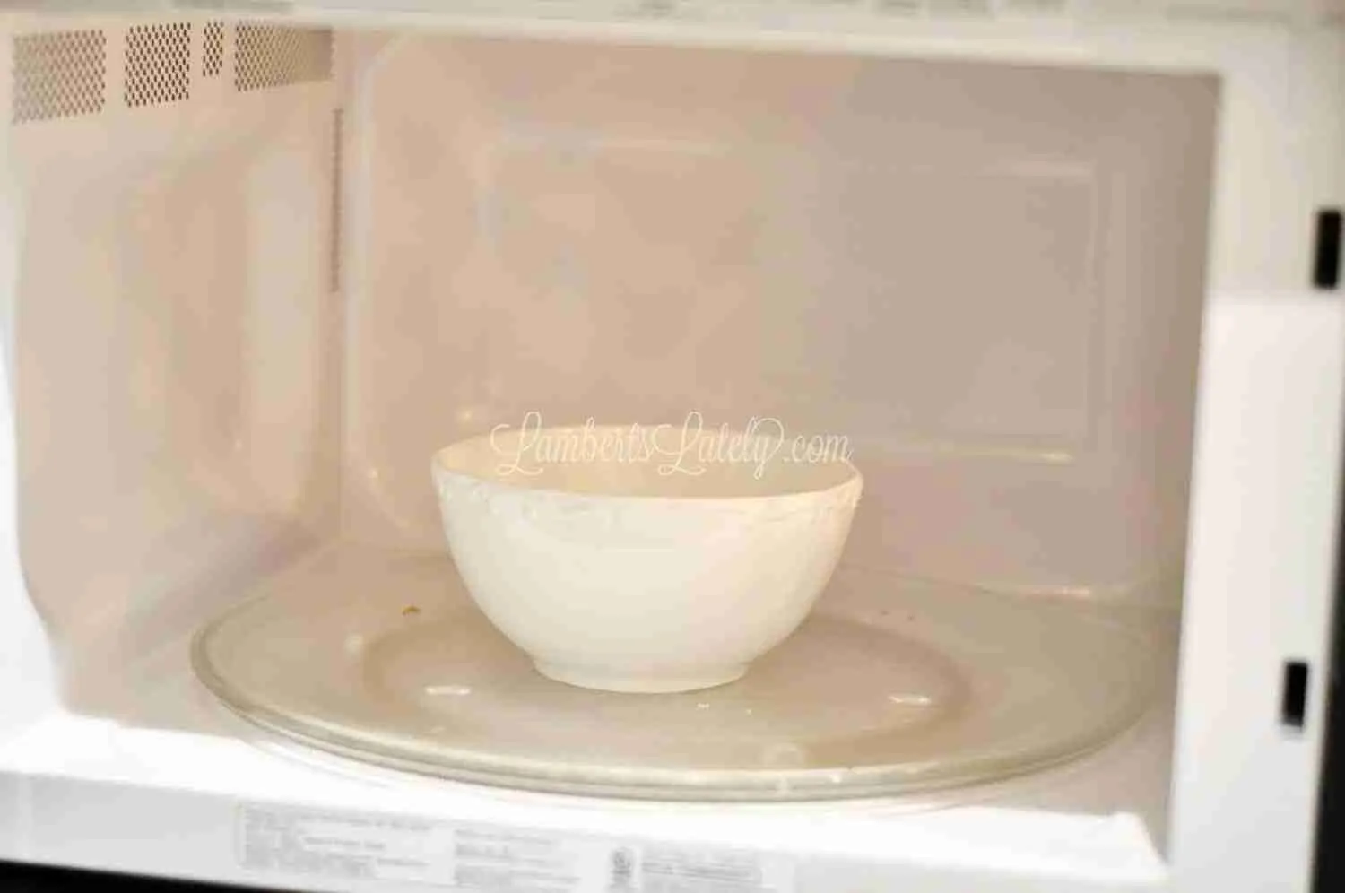 This posts shows how to clean a microwave the easy way - simply use vinegar and water! 