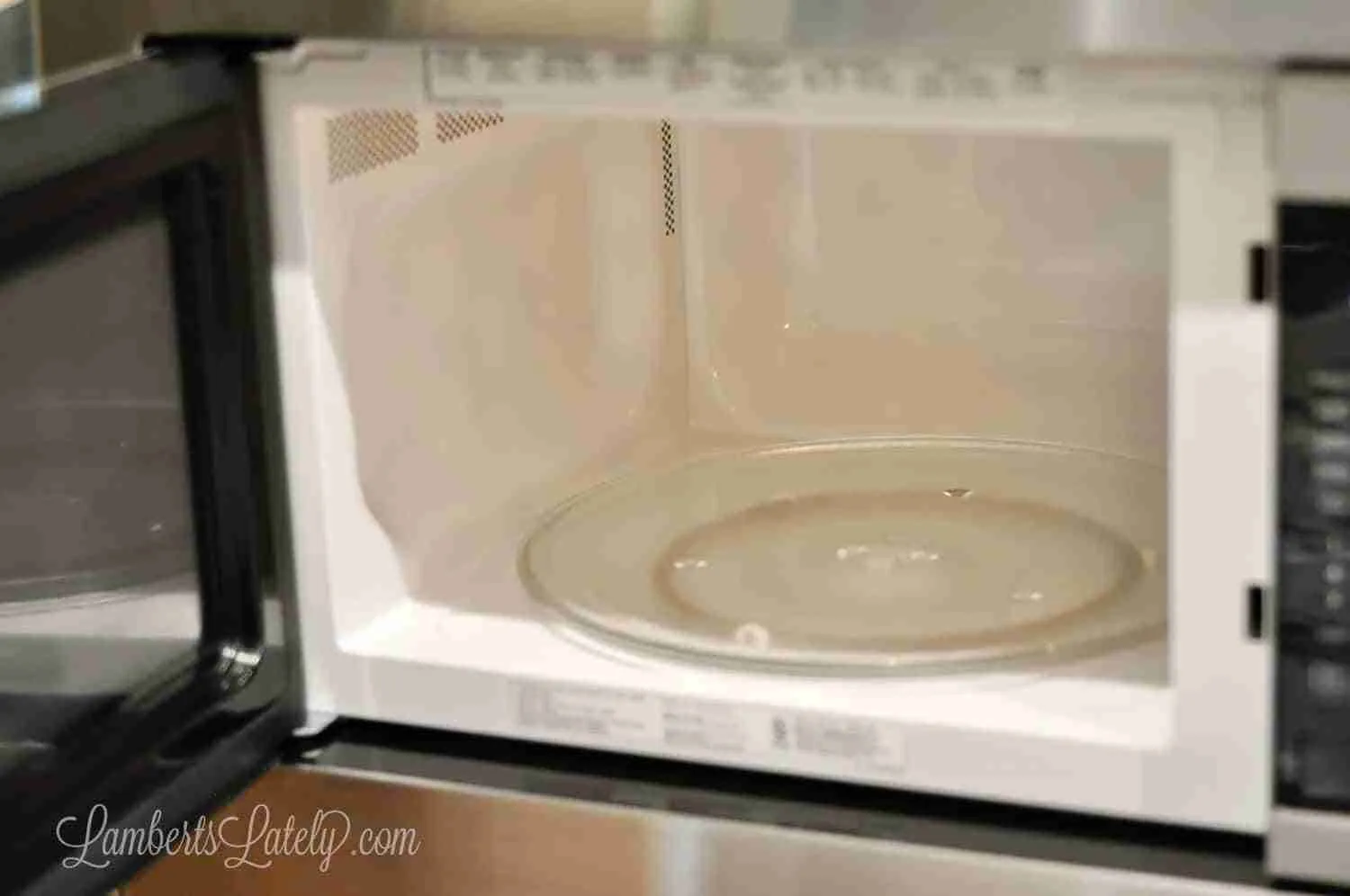 This posts shows how to clean a microwave the easy way - simply use vinegar and water!