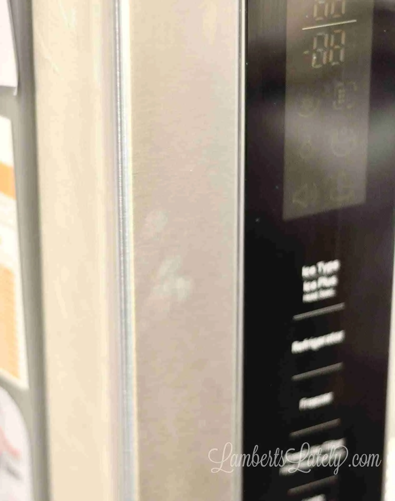 smudge on stainless steel refrigerator