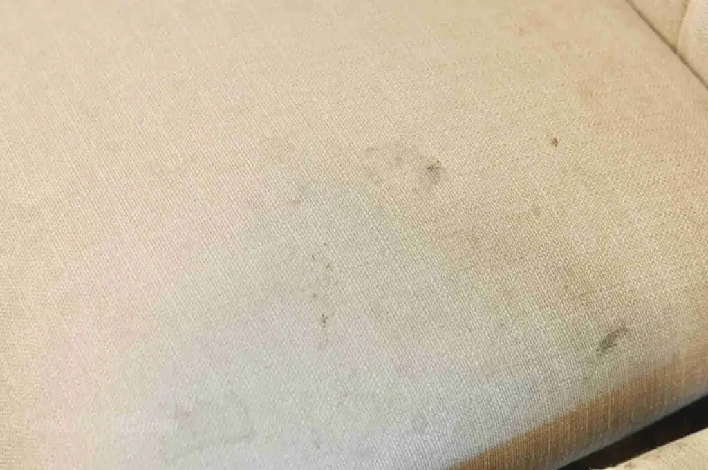 dirty fabric on a chair.