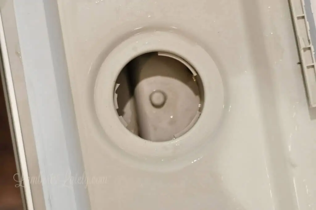 dishwasher vent without cover