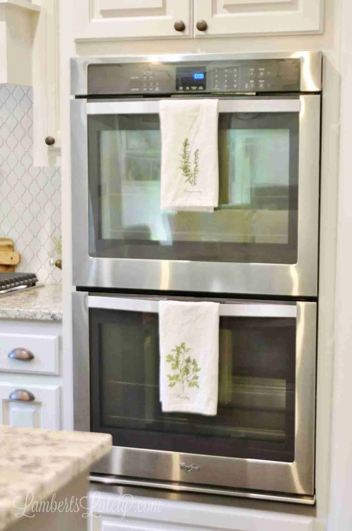 outside of a double oven