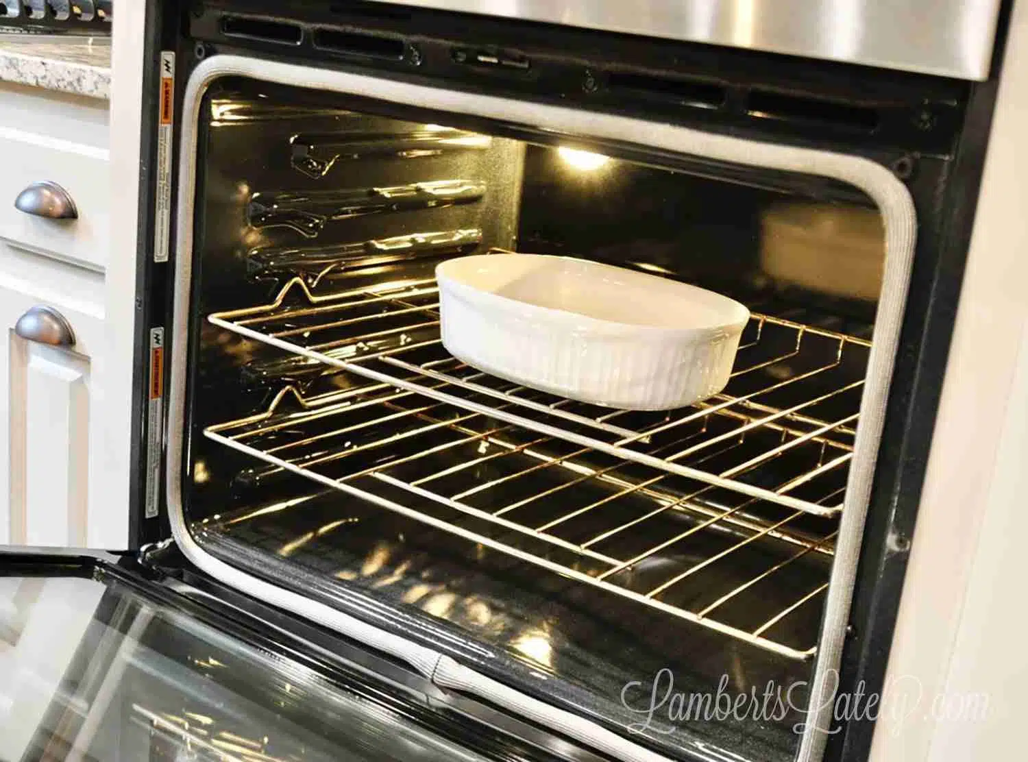 steam cleaning an oven