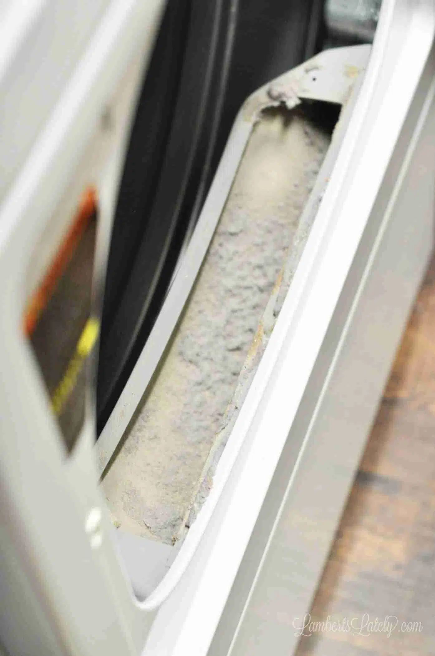 lint in a dryer vent