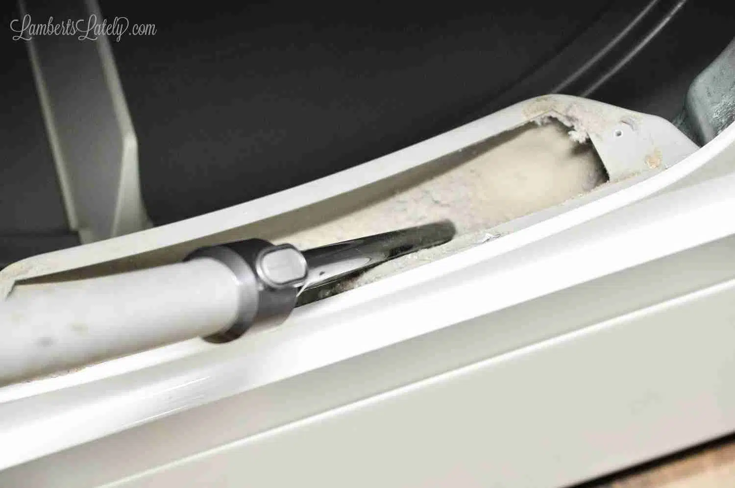 vacuuming a dryer vent