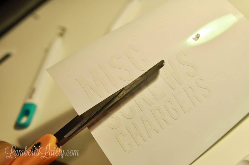 cutting words after cutting vinyl