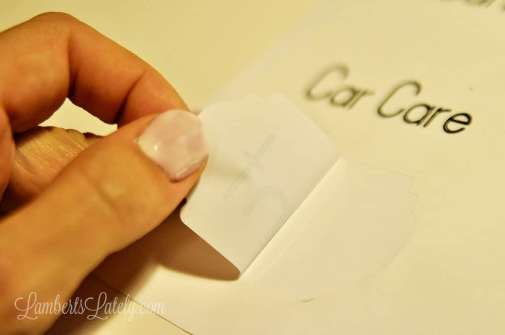 removing label from paper