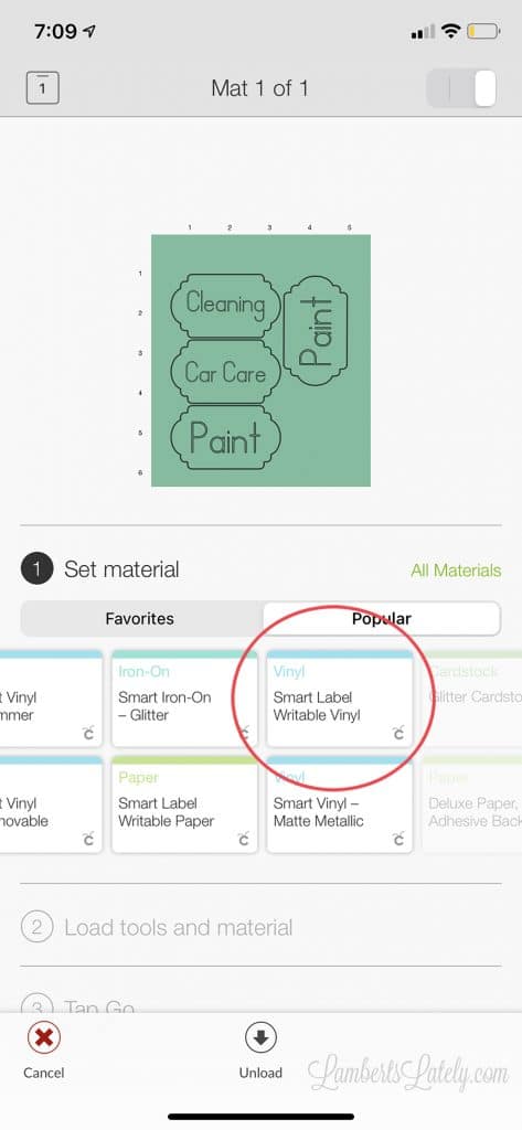 app printing labels on smart label printable vinyl