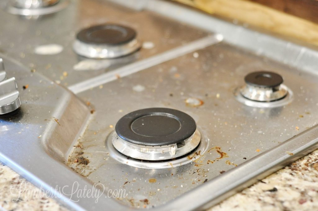 dirty gas stove