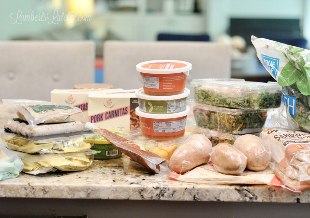 meal ingredients on a kitchen counter