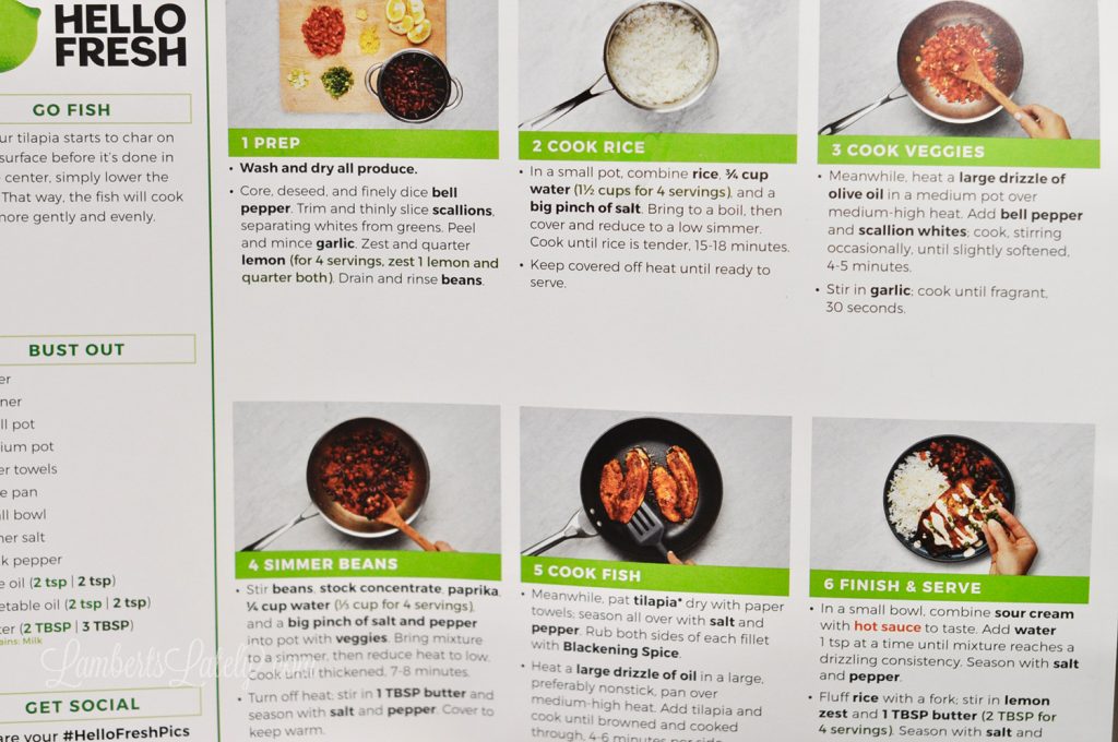 hello fresh meal instructions sheet