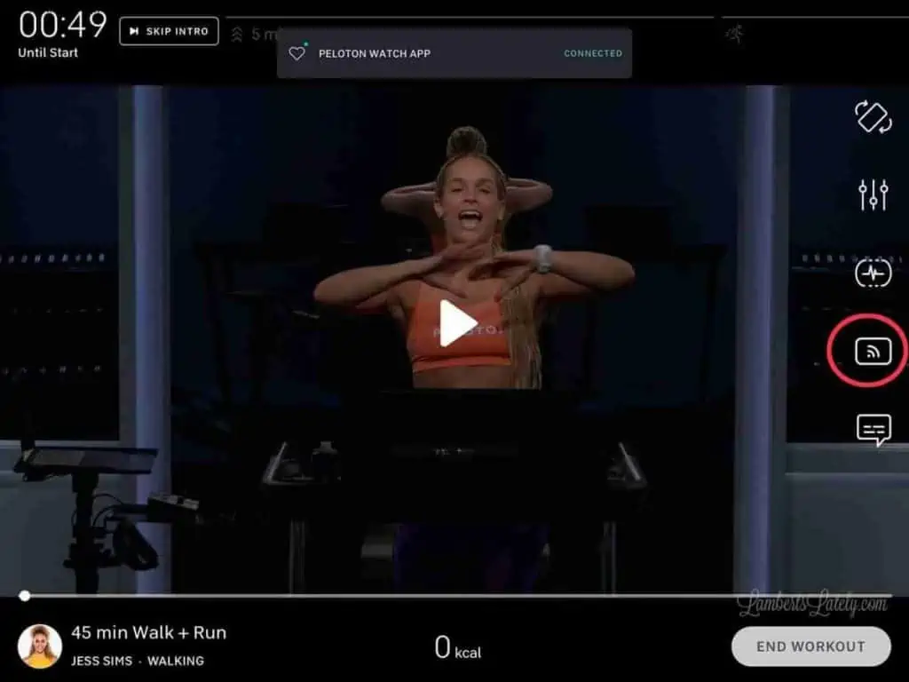 how to connect to airplay from an iPad on the peloton app