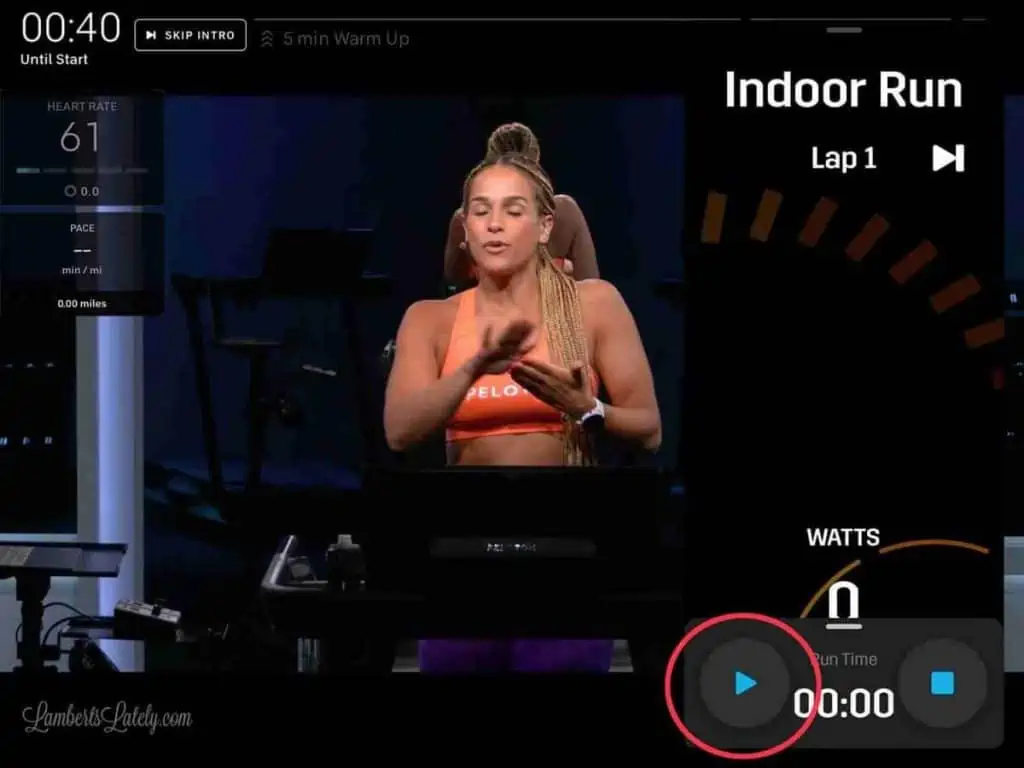 how to pause the stryd app when doing a peloton class on an iPad