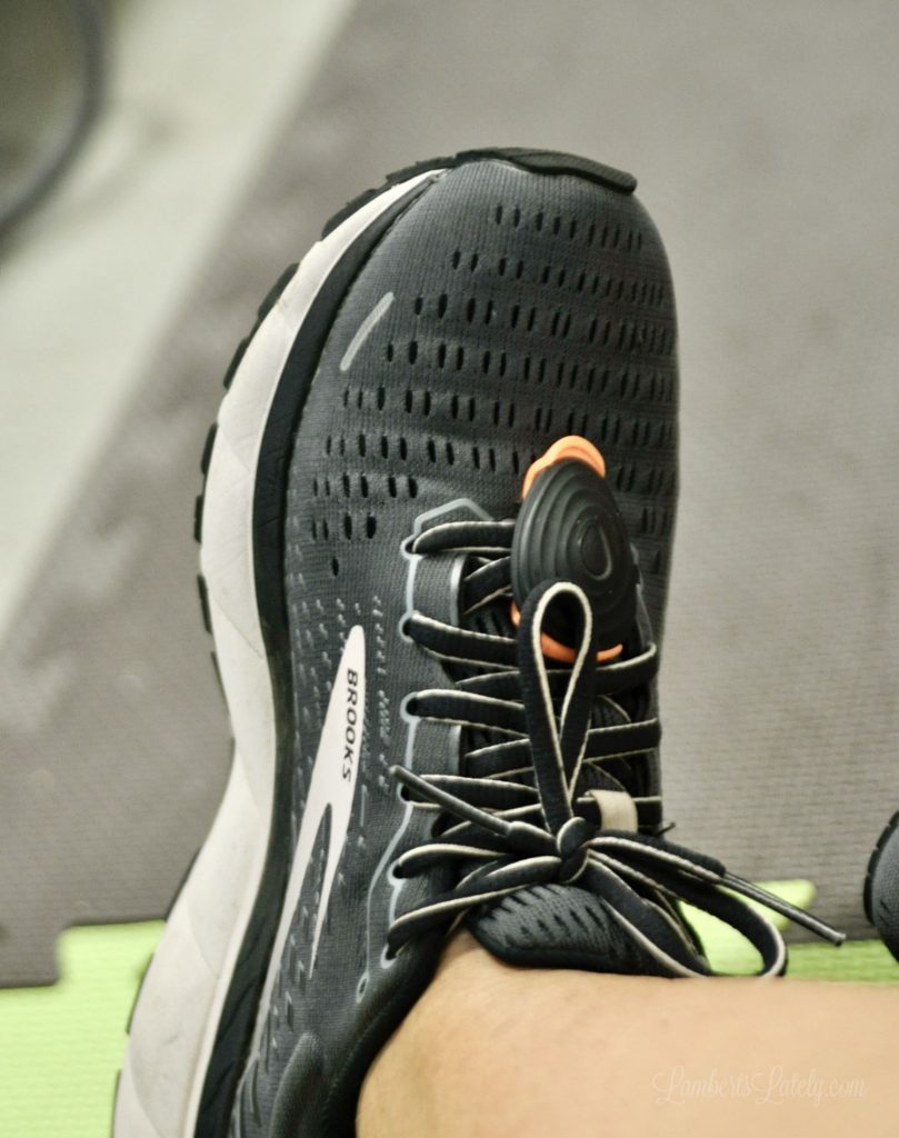 stryd pod on a pair of brooks sneakers